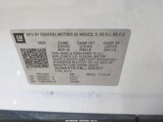2020 CHEVROLET EQUINOX AWD 2FL 9