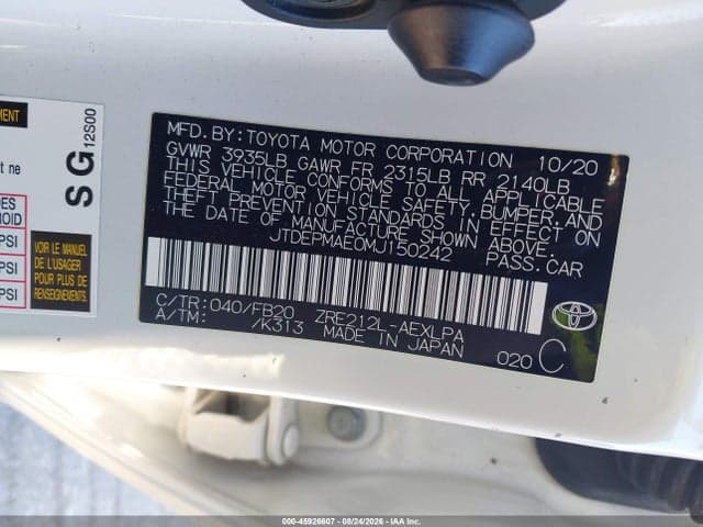 2021 TOYOTA COROLLA LE 9