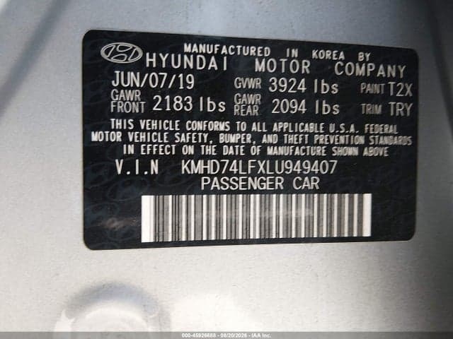 2020 HYUNDAI ELANTRA SE 9