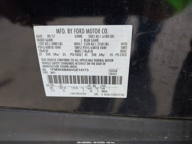 2017 FORD EXPLORER 9