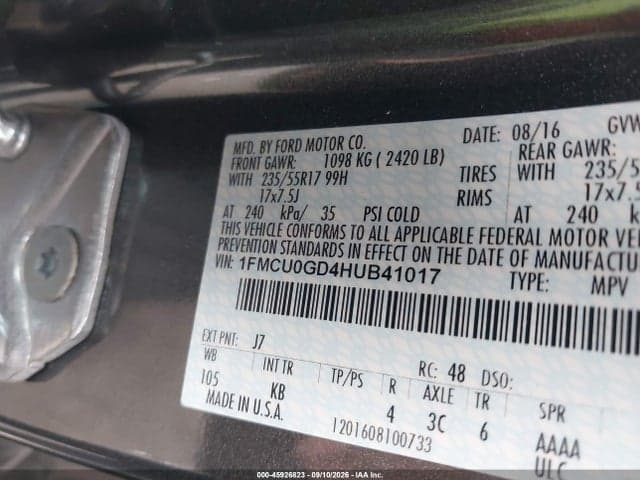2017 FORD ESCAPE SE 9