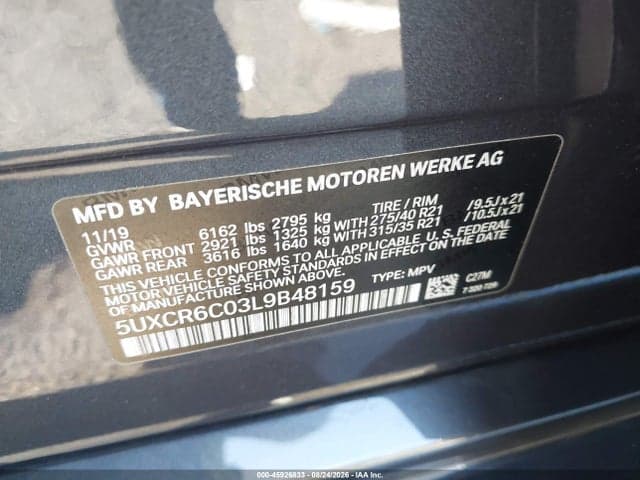 2020 BMW X5 XDRIVE40I 9