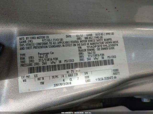 2017 FORD FOCUS SE 9
