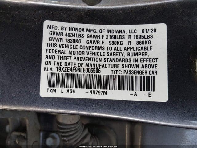 2020 HONDA INSIGHT TOURING 9