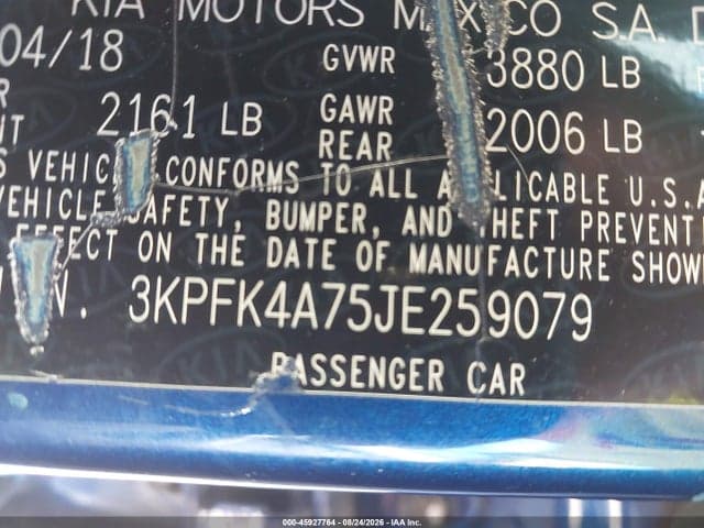 2018 KIA FORTE LX 9