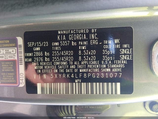 2023 KIA SORENTO SX 9