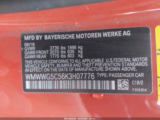 2019 MINI CONVERTIBLE COOPER 9