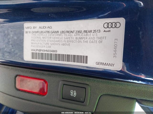 2017 AUDI A4 PRESTIGE 9