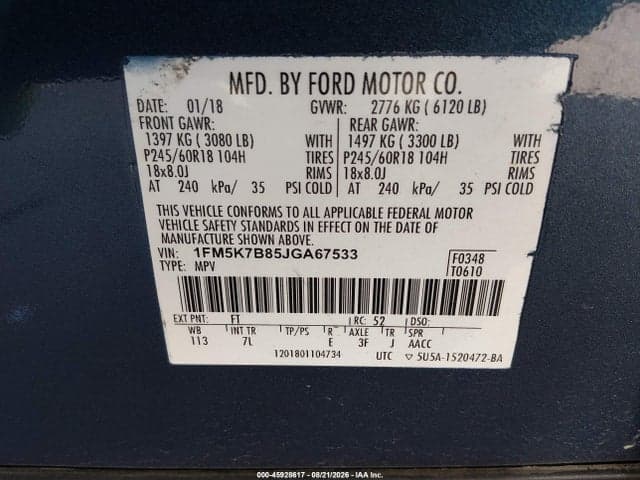 2018 FORD EXPLORER 9