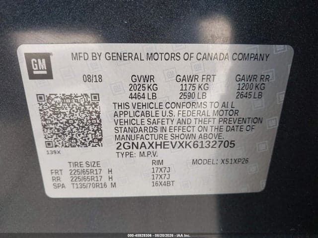 2019 CHEVROLET EQUINOX LS 9