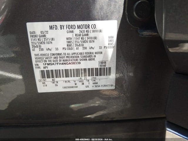 2022 FORD EXPLORER LIMITED 9