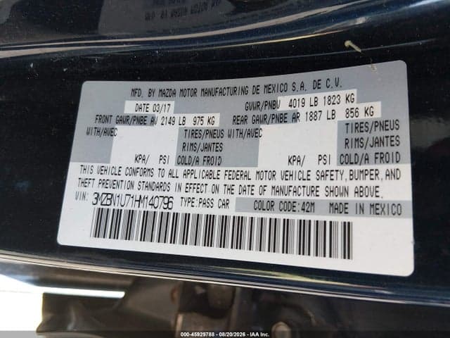 2017 MAZDA MAZDA3 SPORT 9