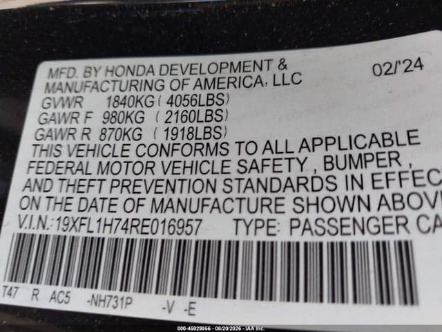 2024 HONDA CIVIC EX-L 9