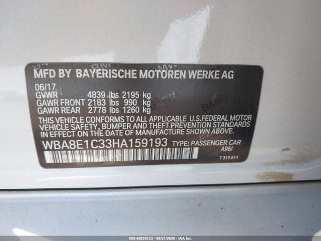 2017 BMW 330E IPERFORMANCE 9
