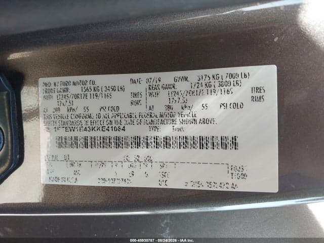 2019 FORD F-150 XLT 9