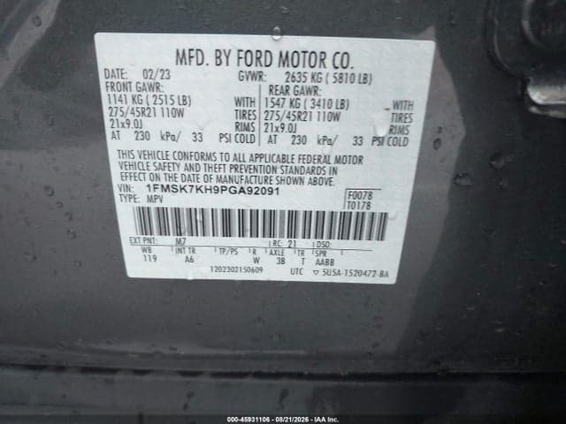 2023 FORD EXPLORER ST-LINE 9