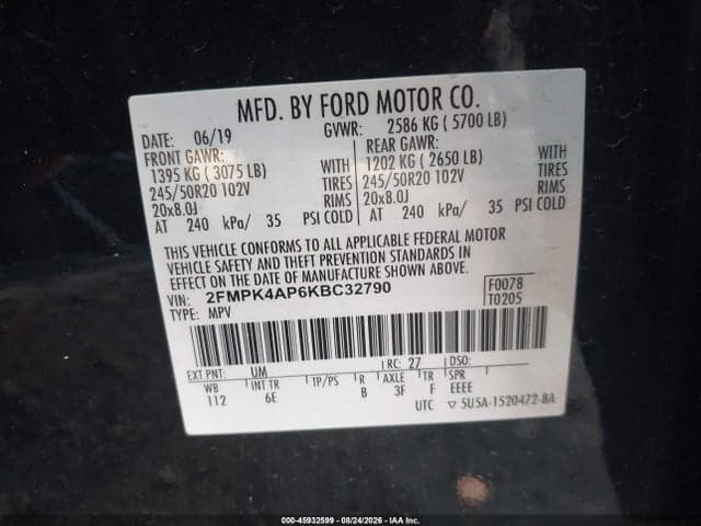 2019 FORD EDGE ST 9