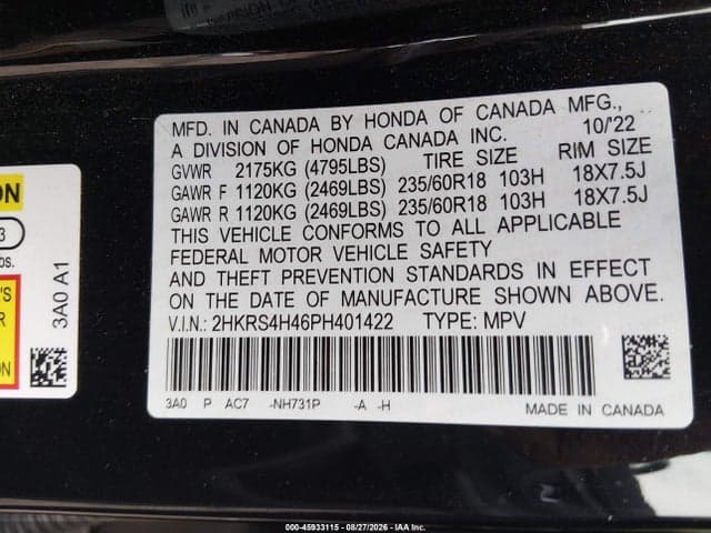 2023 HONDA CR-V EX AWD 9
