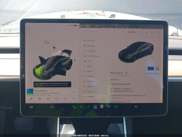 2019 TESLA MODEL 3 LONG RANGE/MID RANGE/STANDARD RANGE/STANDARD RANGE PLUS 7