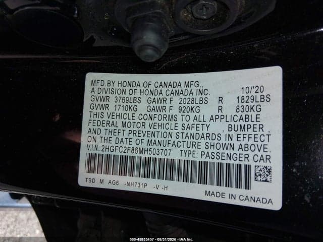 2021 HONDA CIVIC SPORT 9