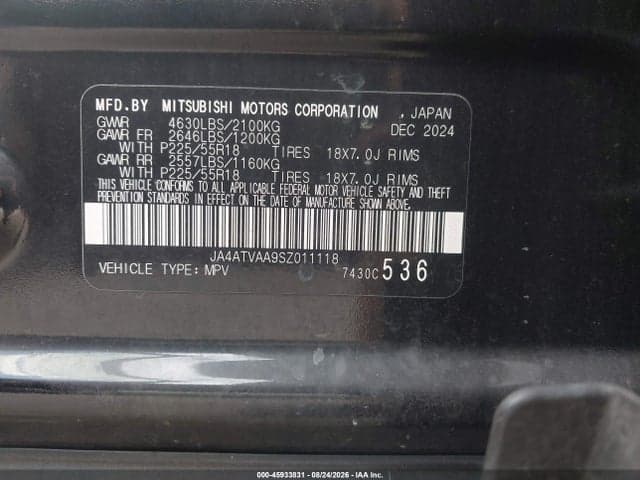 2025 MITSUBISHI ECLIPSE CROSS LE S-AWC 9