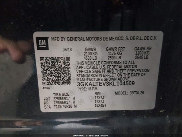 2019 GMC TERRAIN SLE 9