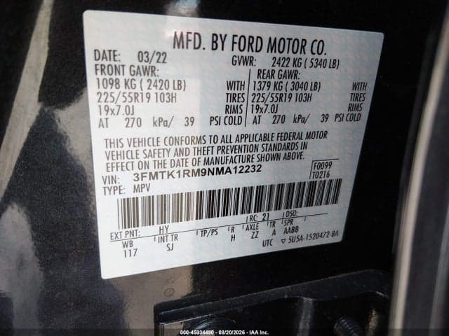 2022 FORD MUSTANG MACH-E SELECT 9