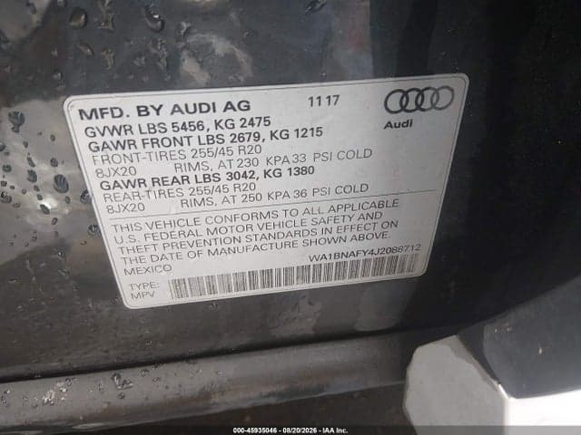 2018 AUDI Q5 2.0T PREMIUM/2.0T TECH PREMIUM 9