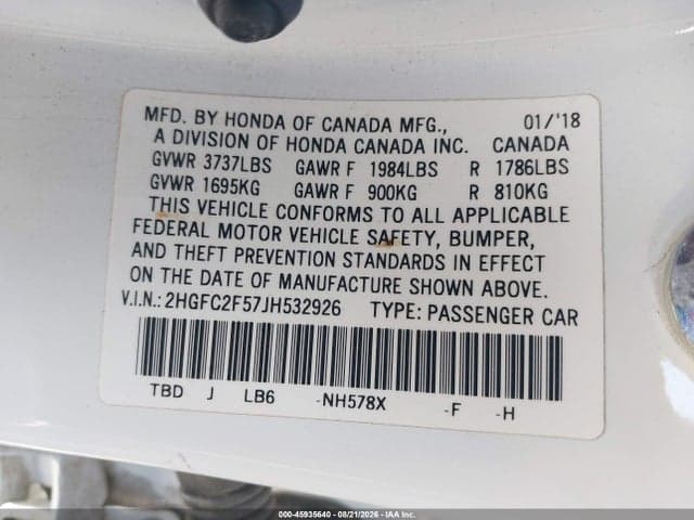 2018 HONDA CIVIC LX 9