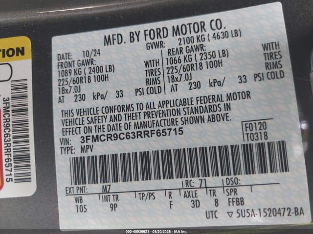 2024 FORD BRONCO SPORT OUTER BANKS 9