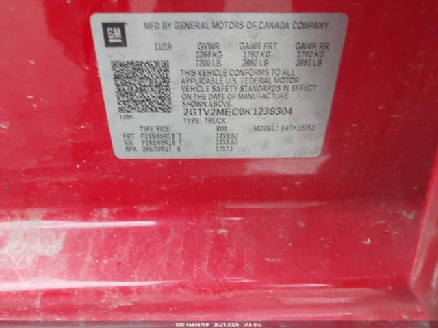 2019 GMC SIERRA 1500 LIMITED SLE 9