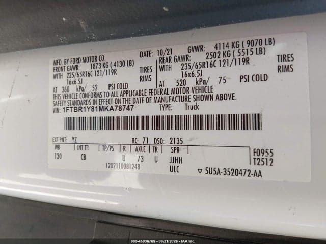 2021 FORD TRANSIT-250 9