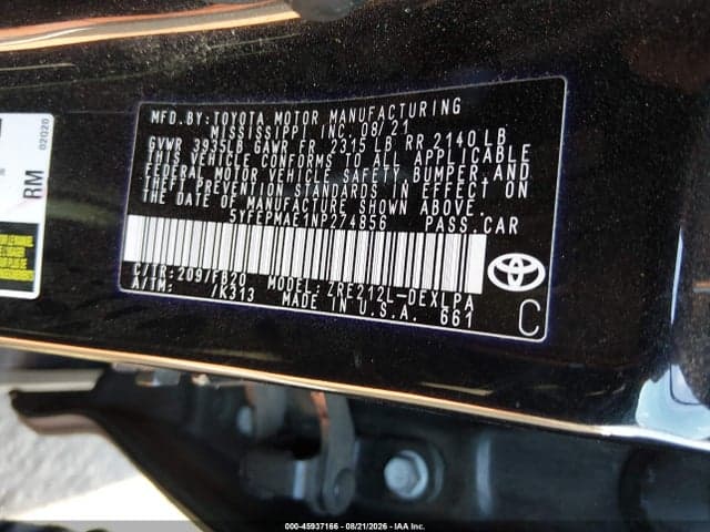 2022 TOYOTA COROLLA LE 9