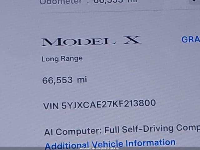 2019 TESLA MODEL X 100D/75D/LONG RANGE 16