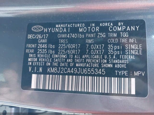 2018 HYUNDAI TUCSON SE 9