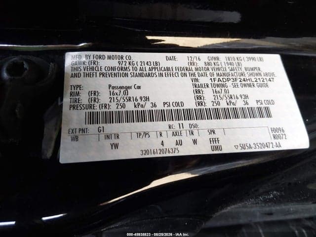 2017 FORD FOCUS SE 9