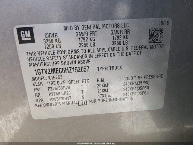2017 GMC SIERRA 1500 SLE 9