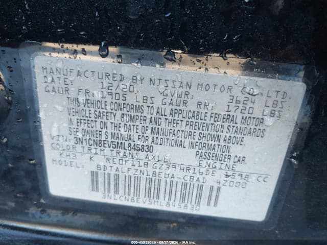 2021 NISSAN VERSA SV XTRONIC CVT 9