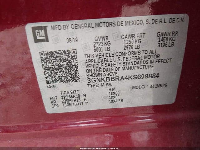 2019 CHEVROLET BLAZER 9