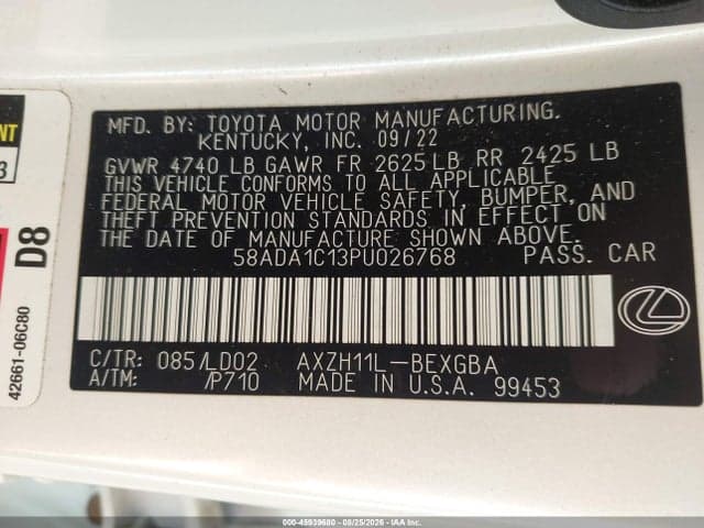 2023 LEXUS ES 300H 9