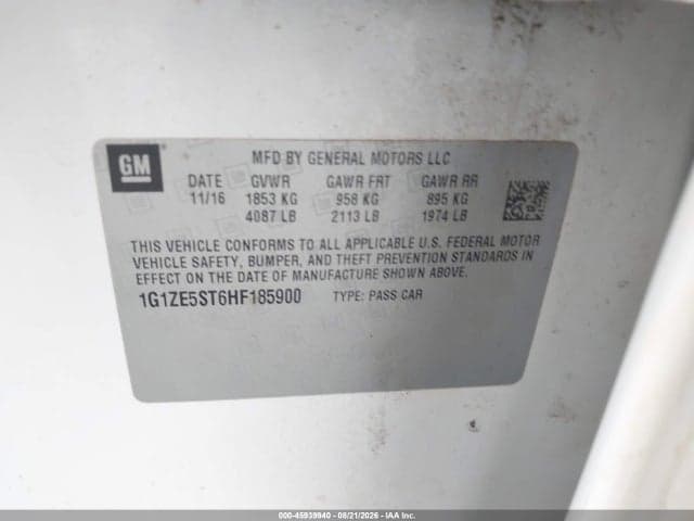 2017 CHEVROLET MALIBU 1LT 9