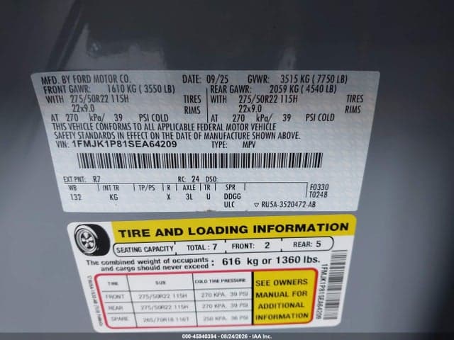 2025 FORD EXPEDITION KING RANCH MAX 9