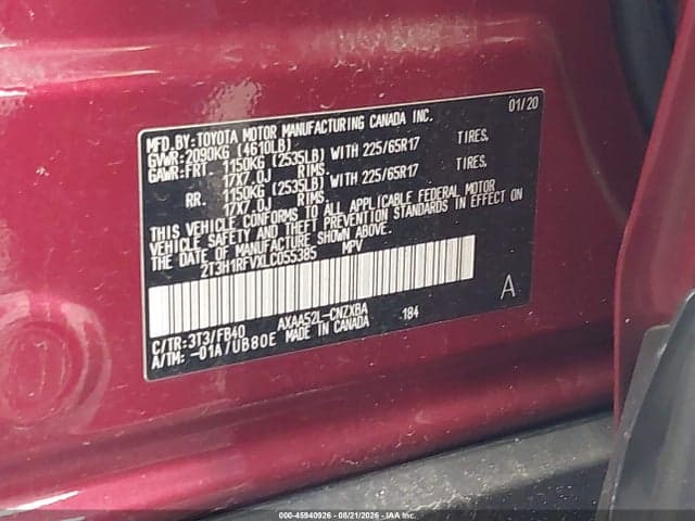 2020 TOYOTA RAV4 LE 9