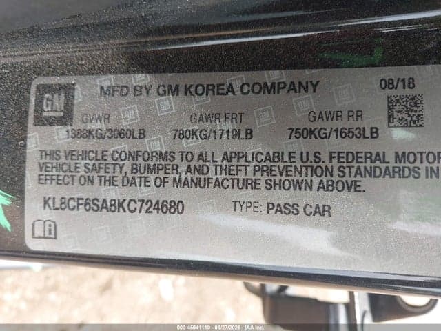 2019 CHEVROLET SPARK 2LT CVT 9