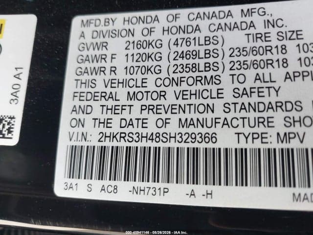 2025 HONDA CR-V EX 2WD 9
