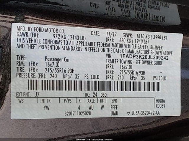 2018 FORD FOCUS SE 9