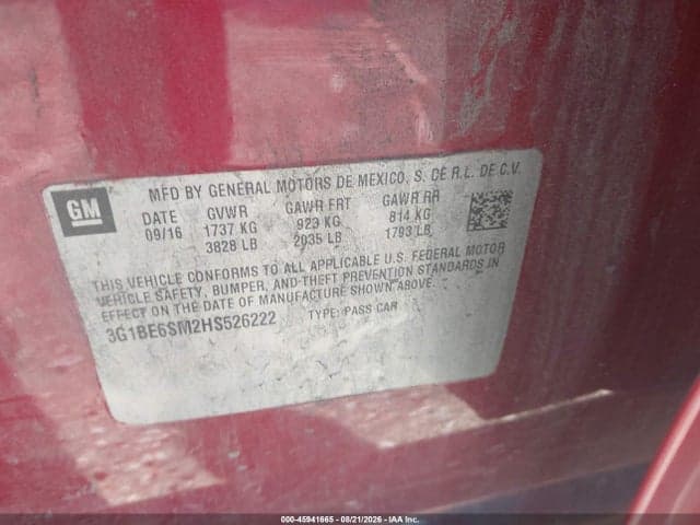 2017 CHEVROLET CRUZE LT AUTO 9