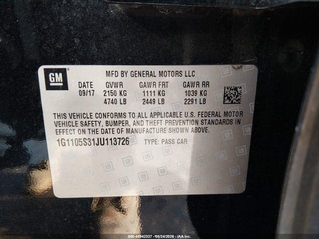 2018 CHEVROLET IMPALA 1LT 9