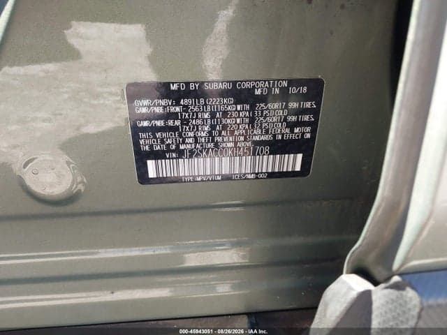 2019 SUBARU FORESTER 9