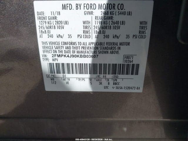2019 FORD EDGE SEL 9